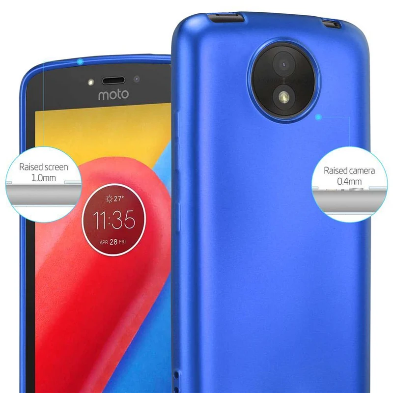 Cadorabo Hülle kompatibel mit Motorola MOTO C PLUS Schutzhülle aus flexiblem TPU Silikon