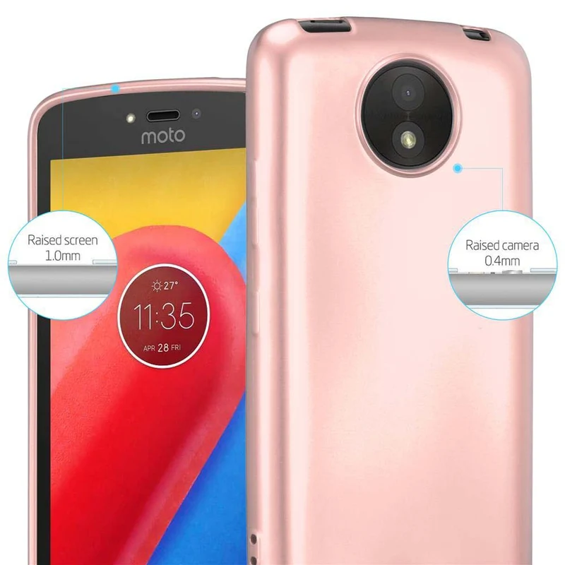 Cadorabo Hülle kompatibel mit Motorola MOTO C PLUS Schutzhülle aus flexiblem TPU Silikon