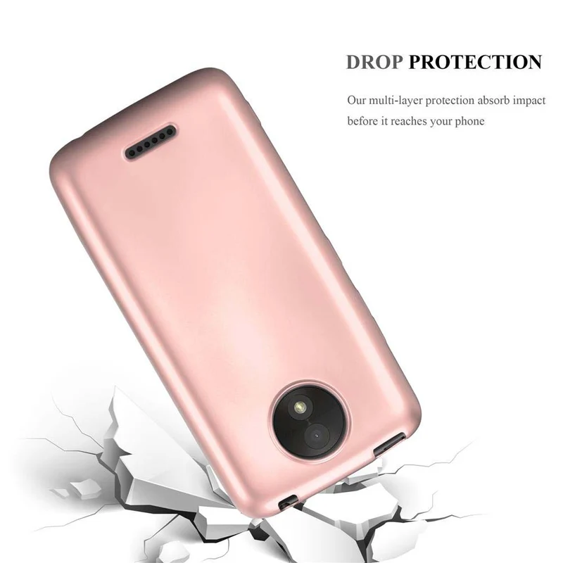 Cadorabo Hülle kompatibel mit Motorola MOTO C PLUS Schutzhülle aus flexiblem TPU Silikon