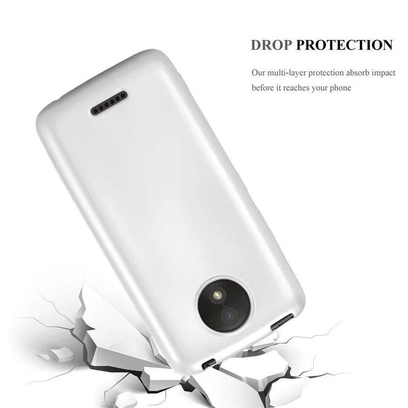 Cadorabo Hülle kompatibel mit Motorola MOTO C PLUS Schutzhülle aus flexiblem TPU Silikon