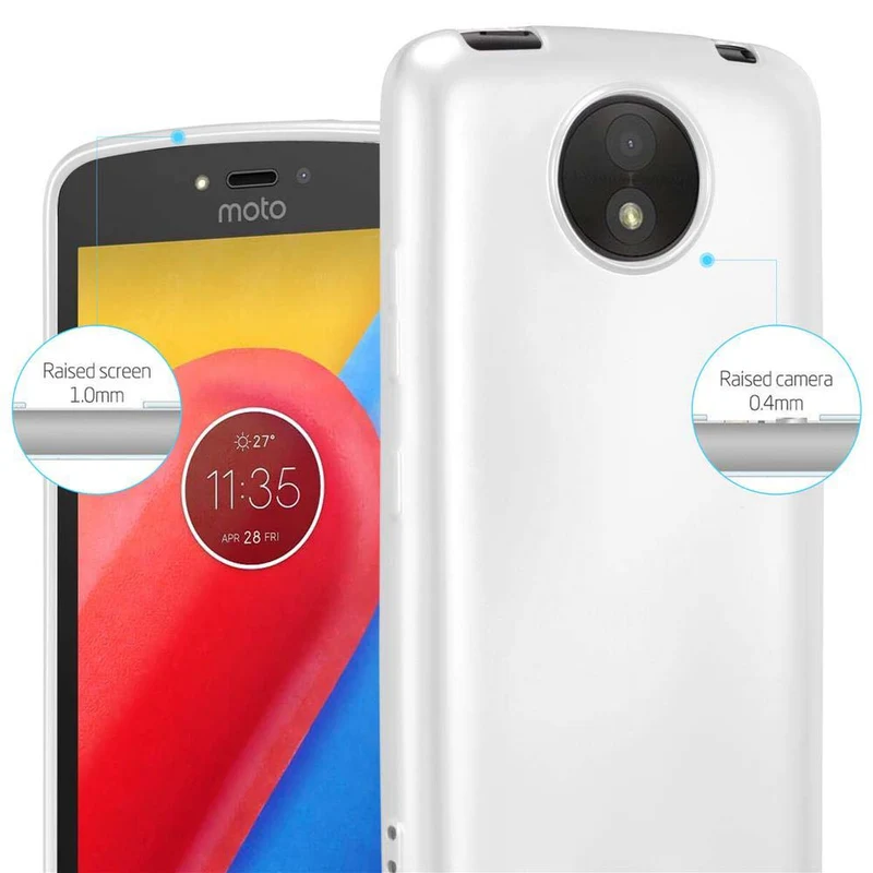 Cadorabo Hülle kompatibel mit Motorola MOTO C PLUS Schutzhülle aus flexiblem TPU Silikon