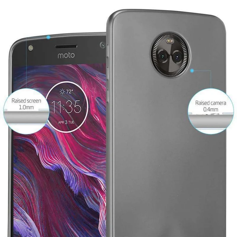 Cadorabo Hülle kompatibel mit Motorola MOTO X4 Schutzhülle aus flexiblem TPU Silikon