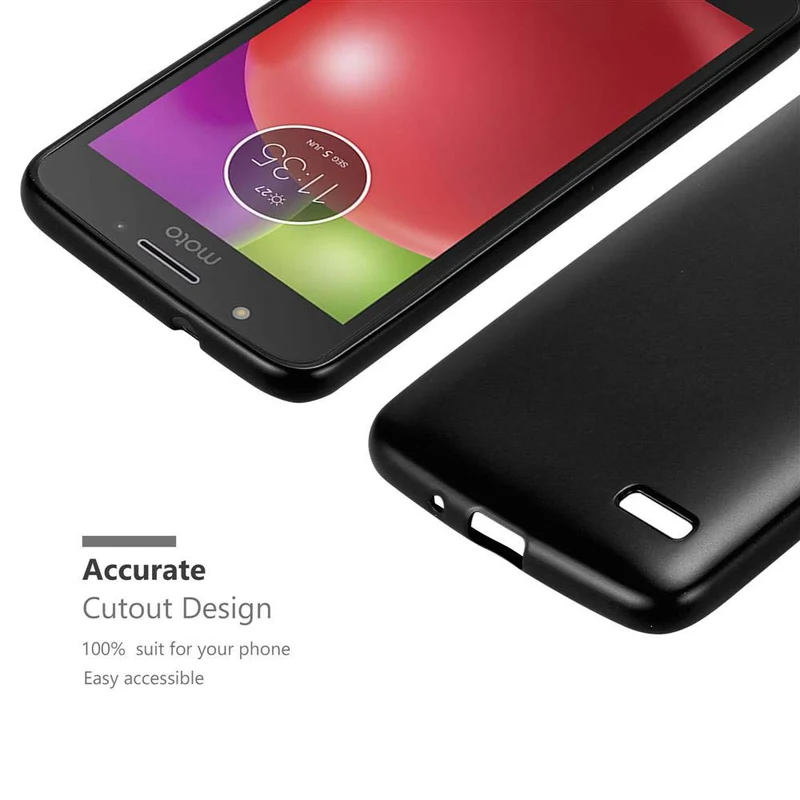 Cadorabo Hülle kompatibel mit Motorola MOTO E4 Schutzhülle aus flexiblem TPU Silikon