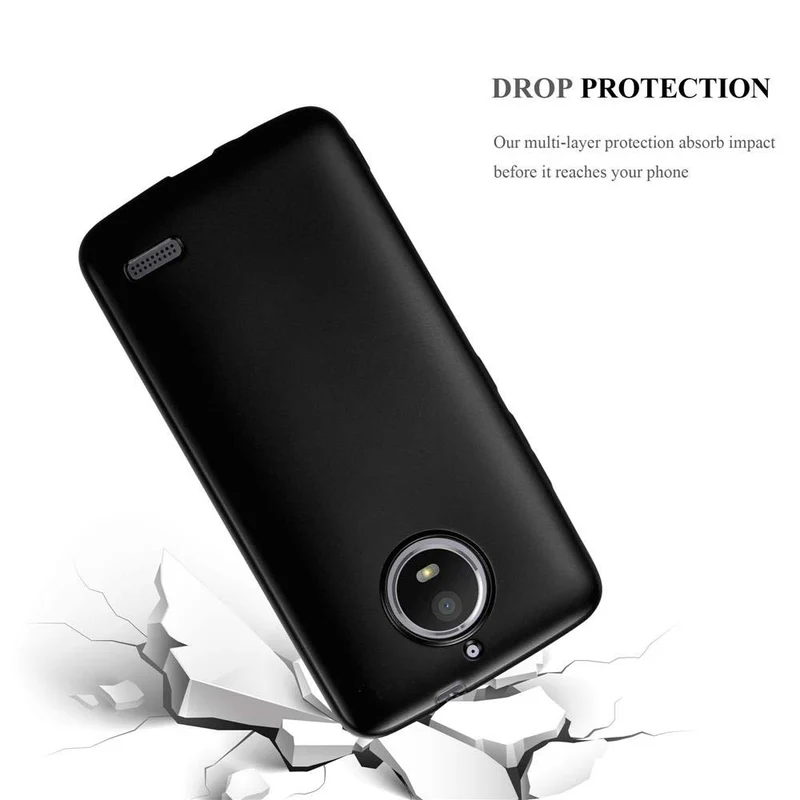 Cadorabo Hülle kompatibel mit Motorola MOTO E4 Schutzhülle aus flexiblem TPU Silikon