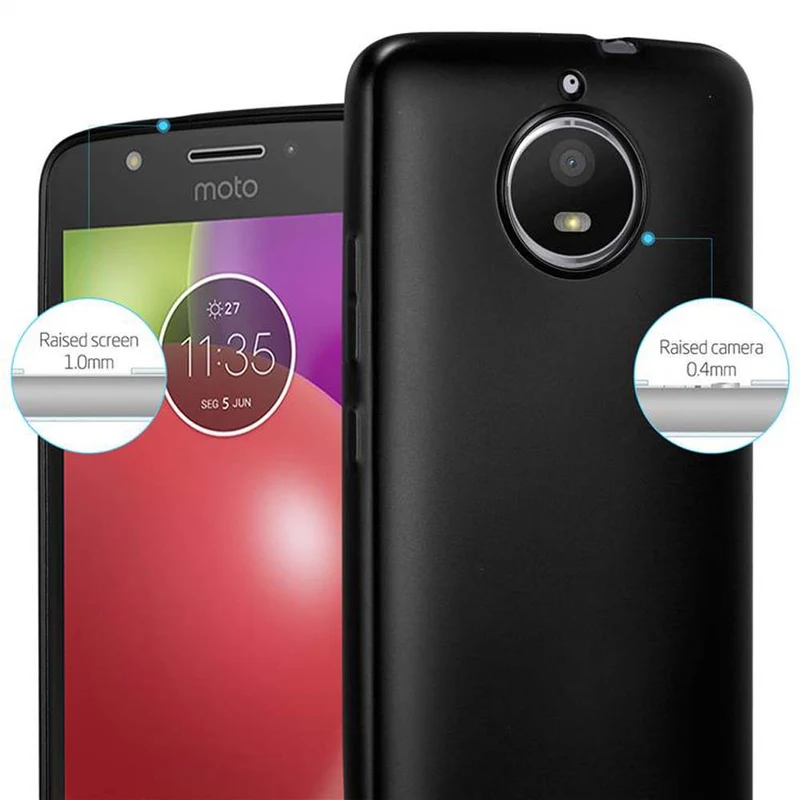 Cadorabo Hülle kompatibel mit Motorola MOTO E4 Schutzhülle aus flexiblem TPU Silikon