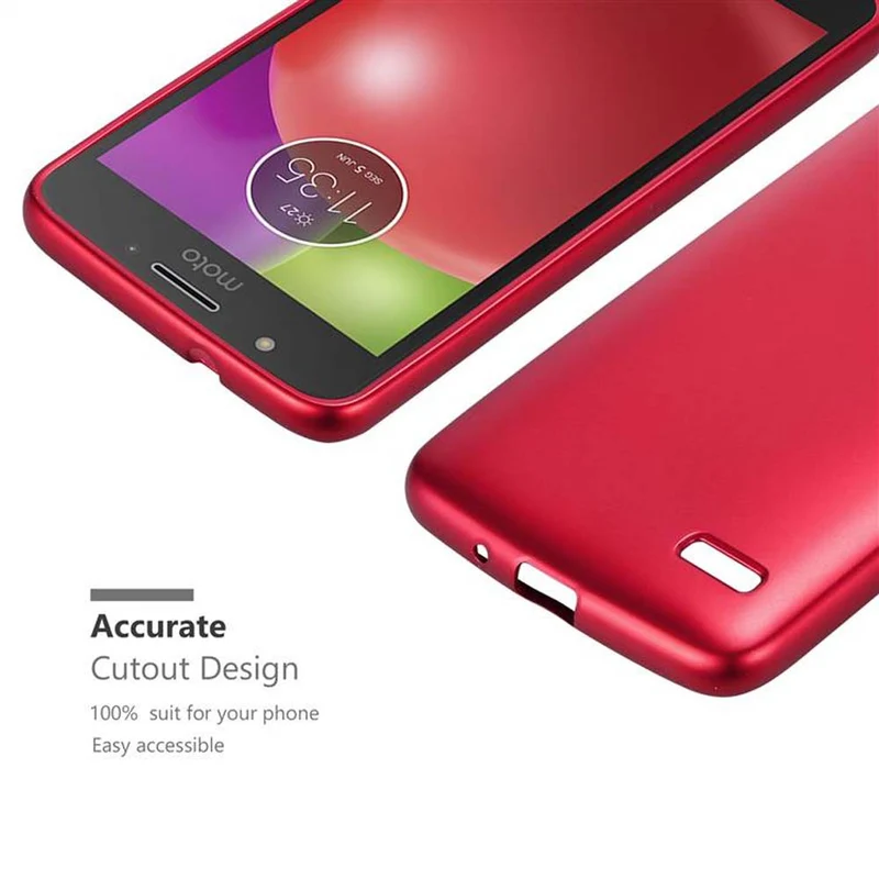 Cadorabo Hülle kompatibel mit Motorola MOTO E4 Schutzhülle aus flexiblem TPU Silikon