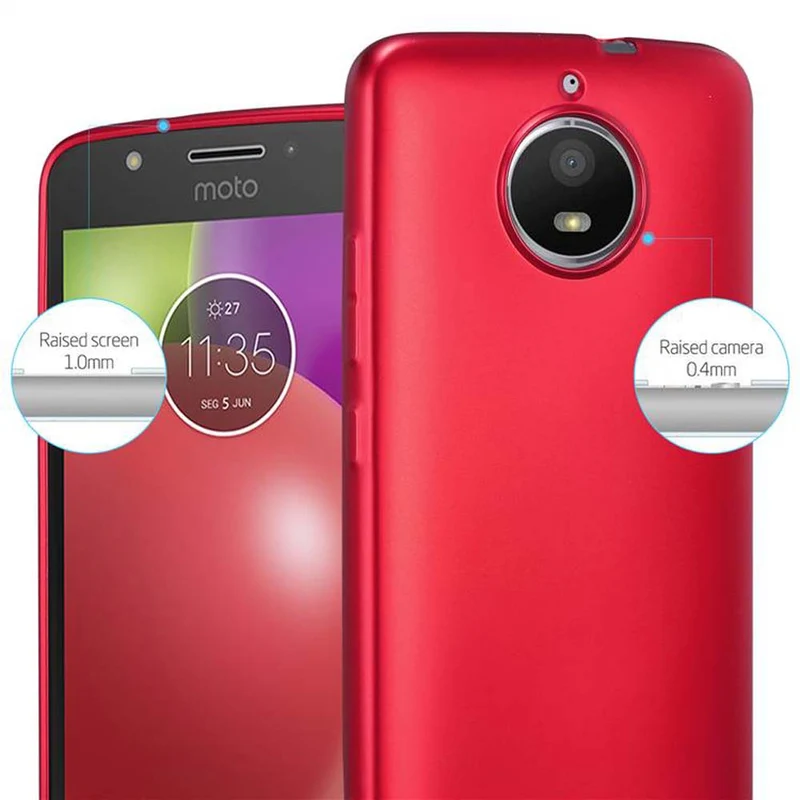 Cadorabo Hülle kompatibel mit Motorola MOTO E4 Schutzhülle aus flexiblem TPU Silikon