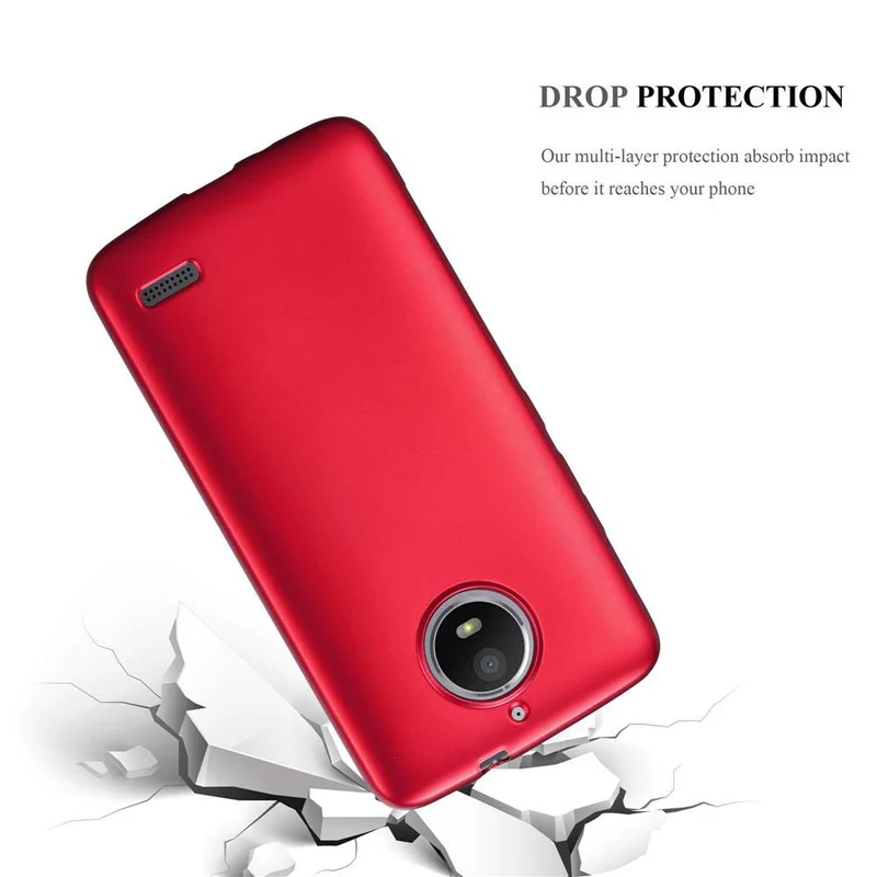 Cadorabo Hülle kompatibel mit Motorola MOTO E4 Schutzhülle aus flexiblem TPU Silikon