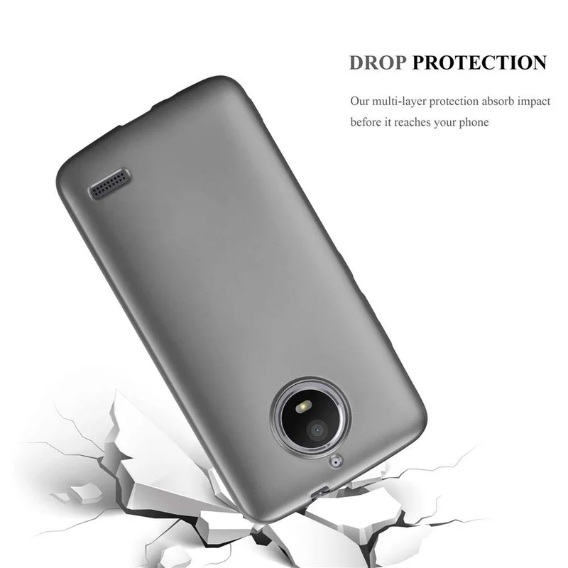 Cadorabo Hülle kompatibel mit Motorola MOTO E4 Schutzhülle aus flexiblem TPU Silikon