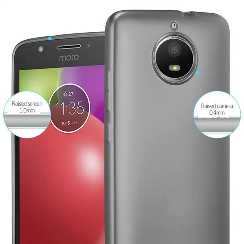 Cadorabo Hülle kompatibel mit Motorola MOTO E4 Schutzhülle aus flexiblem TPU Silikon