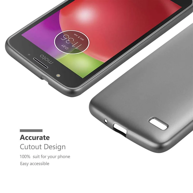Cadorabo Hülle kompatibel mit Motorola MOTO E4 Schutzhülle aus flexiblem TPU Silikon