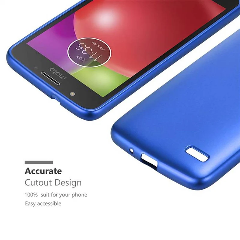 Cadorabo Hülle kompatibel mit Motorola MOTO E4 Schutzhülle aus flexiblem TPU Silikon