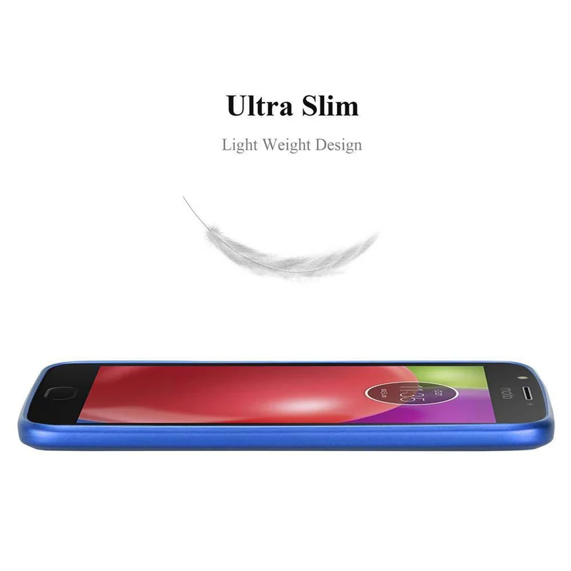 Cadorabo Hülle kompatibel mit Motorola MOTO E4 Schutzhülle aus flexiblem TPU Silikon
