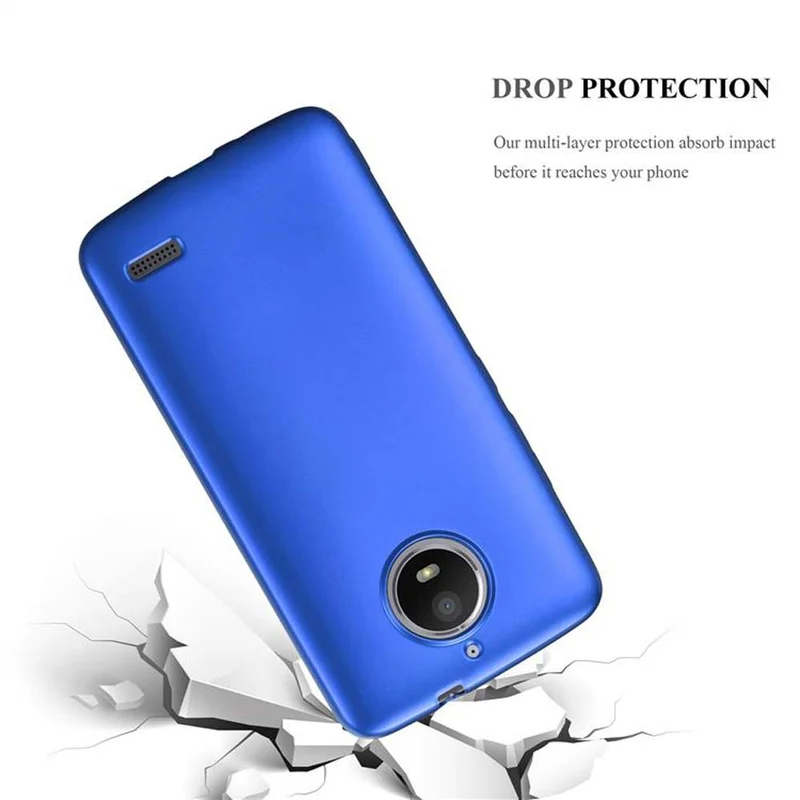 Cadorabo Hülle kompatibel mit Motorola MOTO E4 Schutzhülle aus flexiblem TPU Silikon