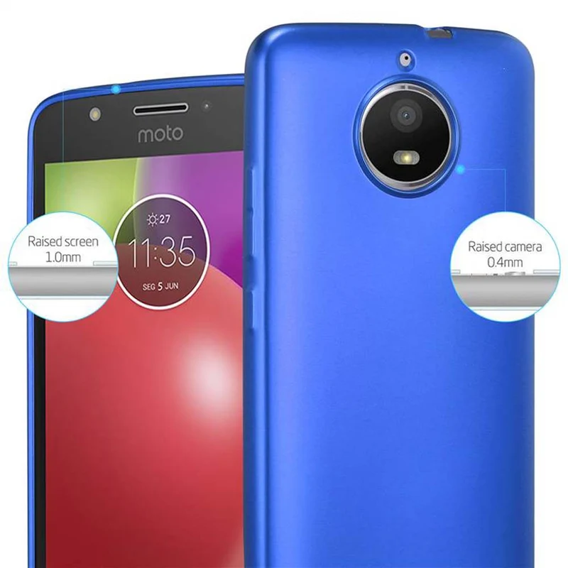 Cadorabo Hülle kompatibel mit Motorola MOTO E4 Schutzhülle aus flexiblem TPU Silikon