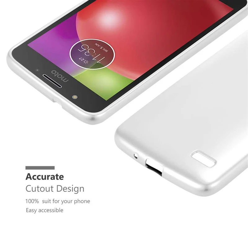 Cadorabo Hülle kompatibel mit Motorola MOTO E4 Schutzhülle aus flexiblem TPU Silikon