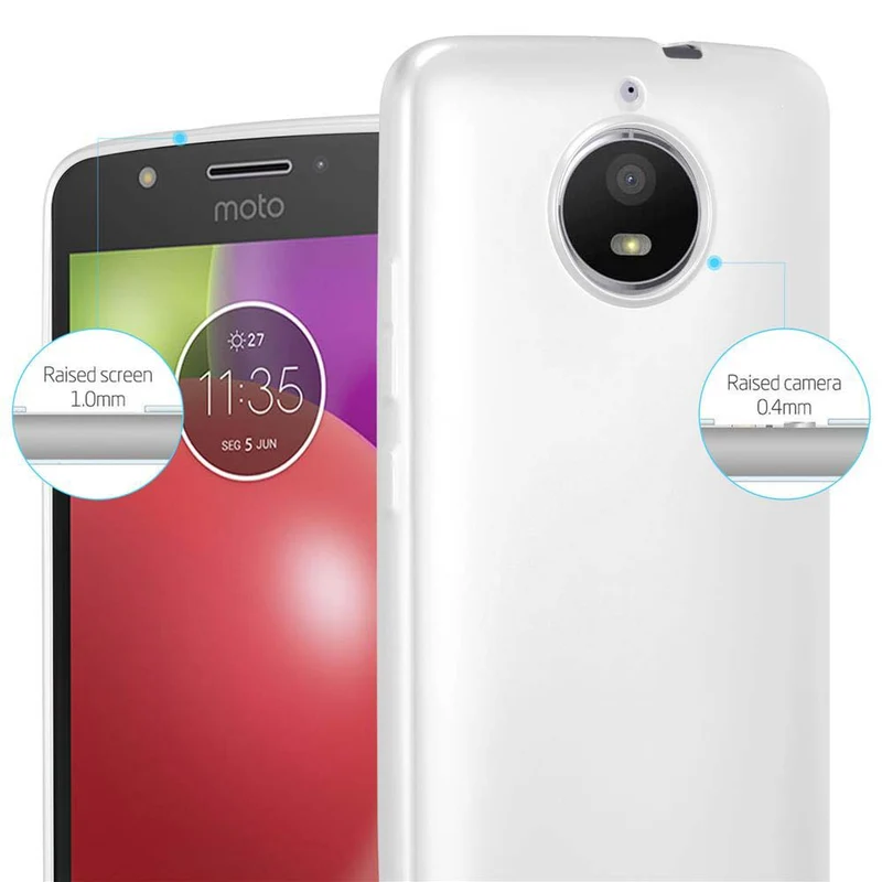 Cadorabo Hülle kompatibel mit Motorola MOTO E4 Schutzhülle aus flexiblem TPU Silikon