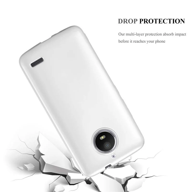 Cadorabo Hülle kompatibel mit Motorola MOTO E4 Schutzhülle aus flexiblem TPU Silikon