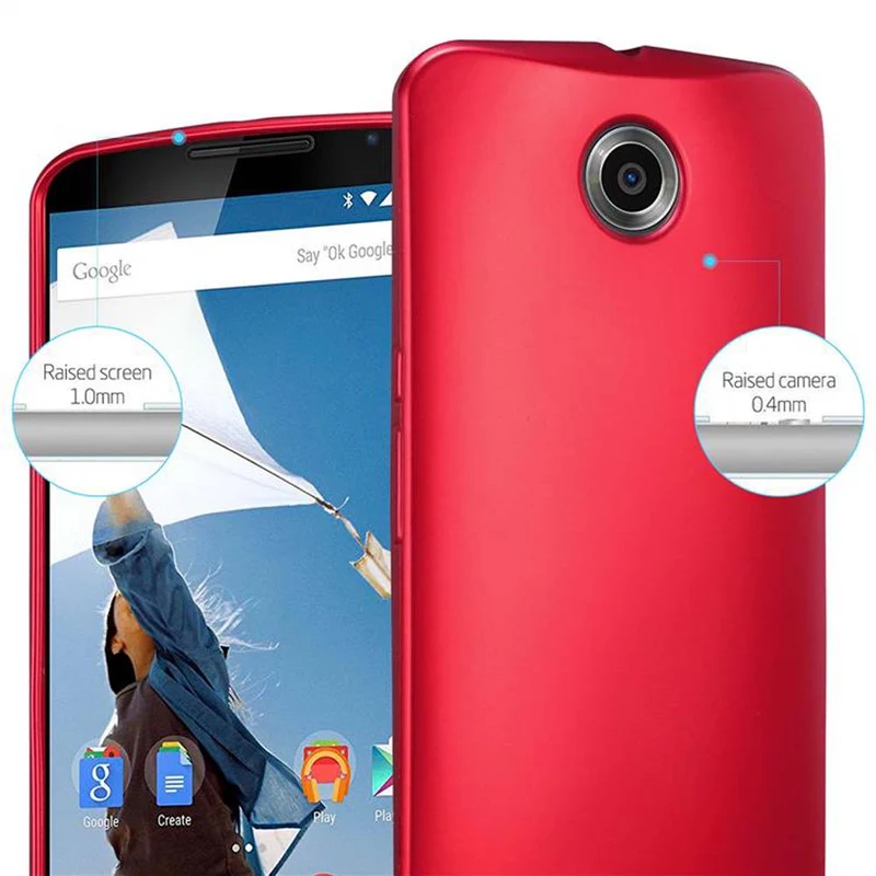 Cadorabo Hülle kompatibel mit Motorola Google NEXUS 6 Schutzhülle aus flexiblem TPU Silikon