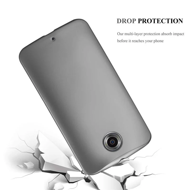 Cadorabo Hülle kompatibel mit Motorola Google NEXUS 6 Schutzhülle aus flexiblem TPU Silikon