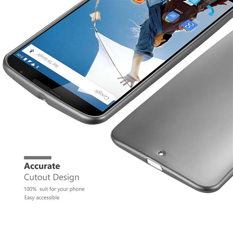 Cadorabo Hülle kompatibel mit Motorola Google NEXUS 6 Schutzhülle aus flexiblem TPU Silikon