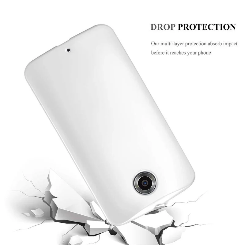 Cadorabo Hülle kompatibel mit Motorola Google NEXUS 6 Schutzhülle aus flexiblem TPU Silikon