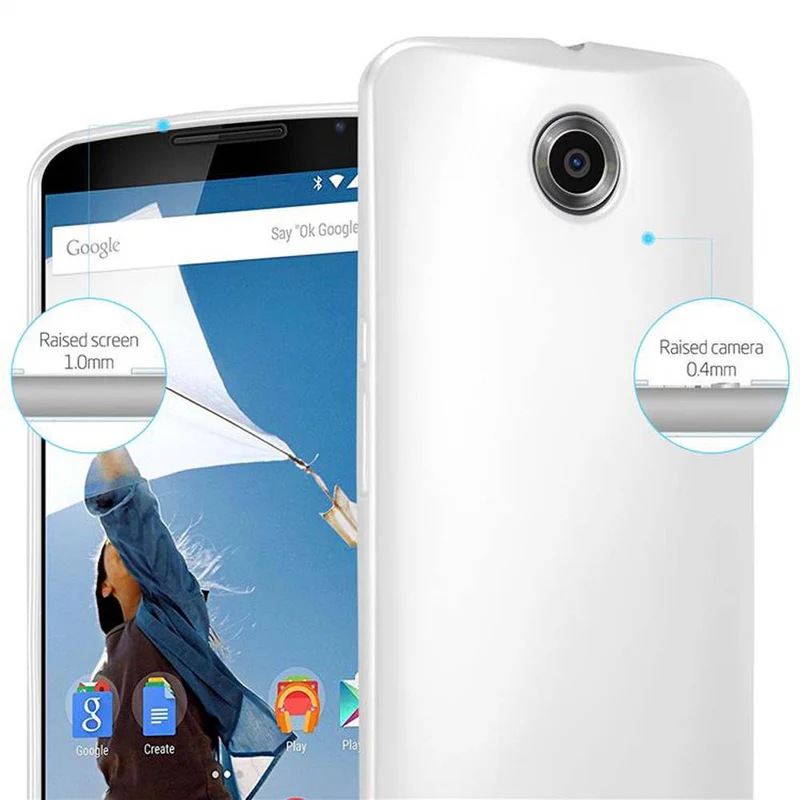 Cadorabo Hülle kompatibel mit Motorola Google NEXUS 6 Schutzhülle aus flexiblem TPU Silikon