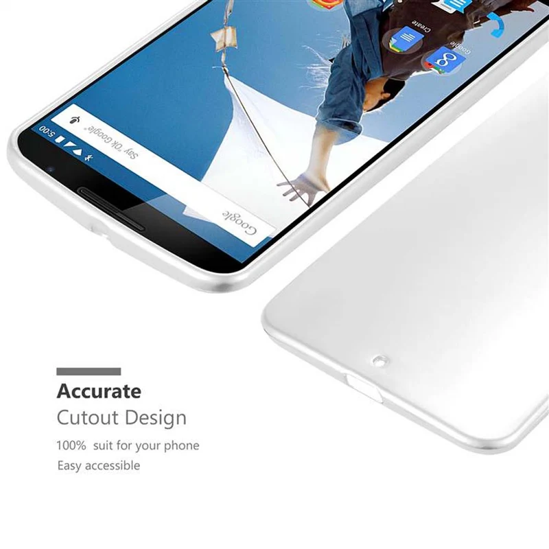 Cadorabo Hülle kompatibel mit Motorola Google NEXUS 6 Schutzhülle aus flexiblem TPU Silikon