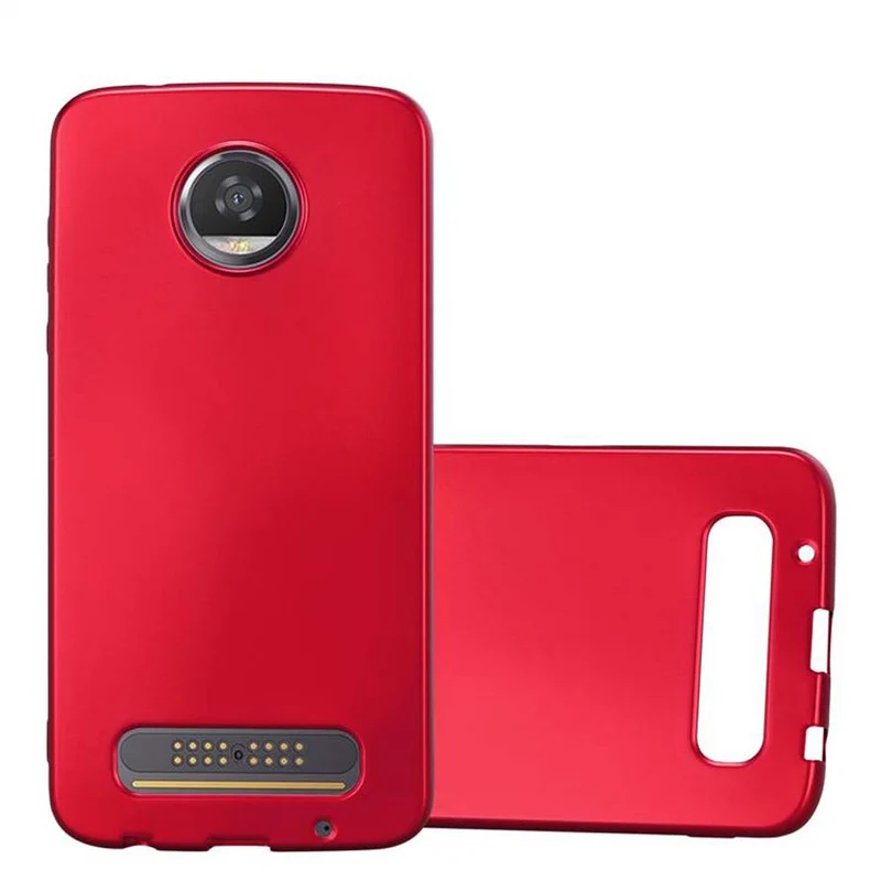 Cadorabo Hülle kompatibel mit Motorola MOTO Z2 PLAY / Z2 FORCE Schutzhülle aus flexiblem TPU Silikon