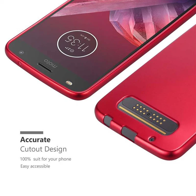 Cadorabo Hülle kompatibel mit Motorola MOTO Z2 PLAY / Z2 FORCE Schutzhülle aus flexiblem TPU Silikon