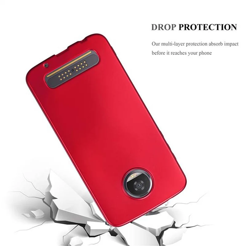 Cadorabo Hülle kompatibel mit Motorola MOTO Z2 PLAY / Z2 FORCE Schutzhülle aus flexiblem TPU Silikon