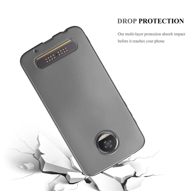 Cadorabo Hülle kompatibel mit Motorola MOTO Z2 PLAY / Z2 FORCE Schutzhülle aus flexiblem TPU Silikon