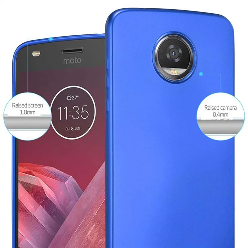 Cadorabo Hülle kompatibel mit Motorola MOTO Z2 PLAY / Z2 FORCE Schutzhülle aus flexiblem TPU Silikon