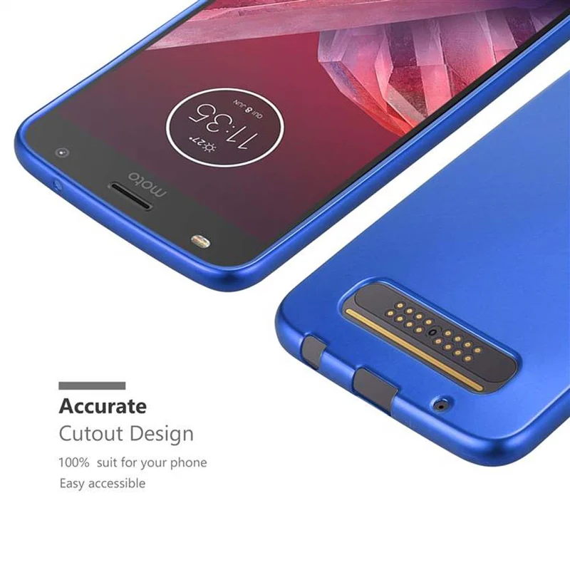 Cadorabo Hülle kompatibel mit Motorola MOTO Z2 PLAY / Z2 FORCE Schutzhülle aus flexiblem TPU Silikon