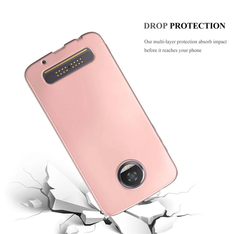 Cadorabo Hülle kompatibel mit Motorola MOTO Z2 PLAY / Z2 FORCE Schutzhülle aus flexiblem TPU Silikon