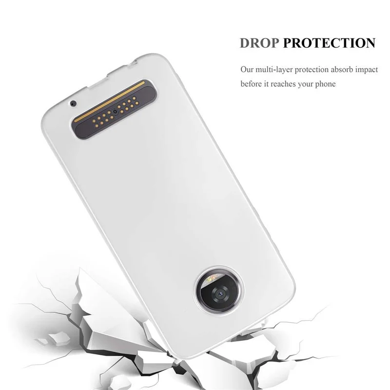 Cadorabo Hülle kompatibel mit Motorola MOTO Z2 PLAY / Z2 FORCE Schutzhülle aus flexiblem TPU Silikon