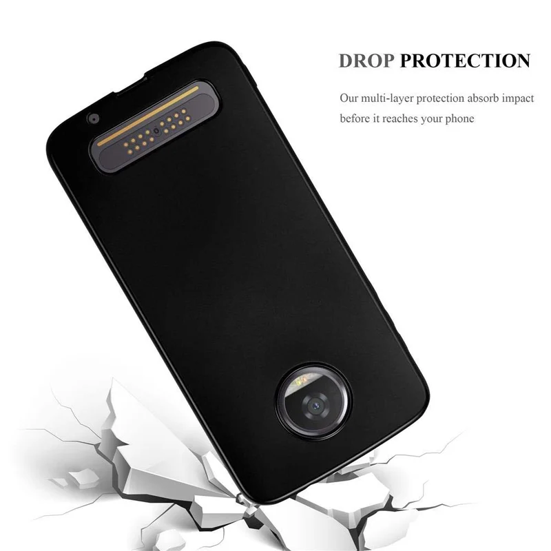 Cadorabo Hülle kompatibel mit Motorola MOTO Z2 Schutzhülle aus flexiblem TPU Silikon