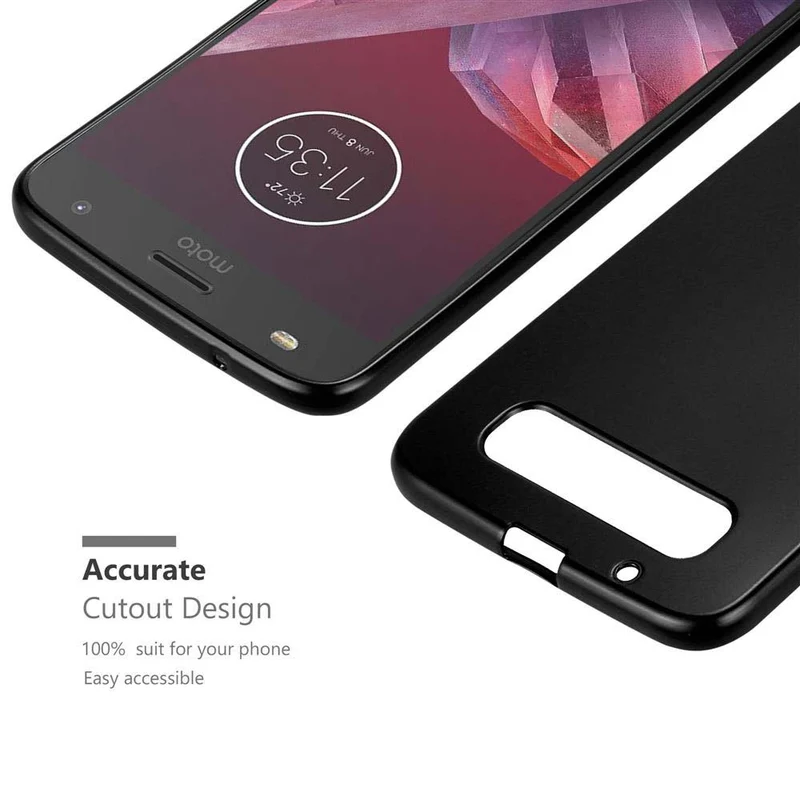 Cadorabo Hülle kompatibel mit Motorola MOTO Z2 Schutzhülle aus flexiblem TPU Silikon