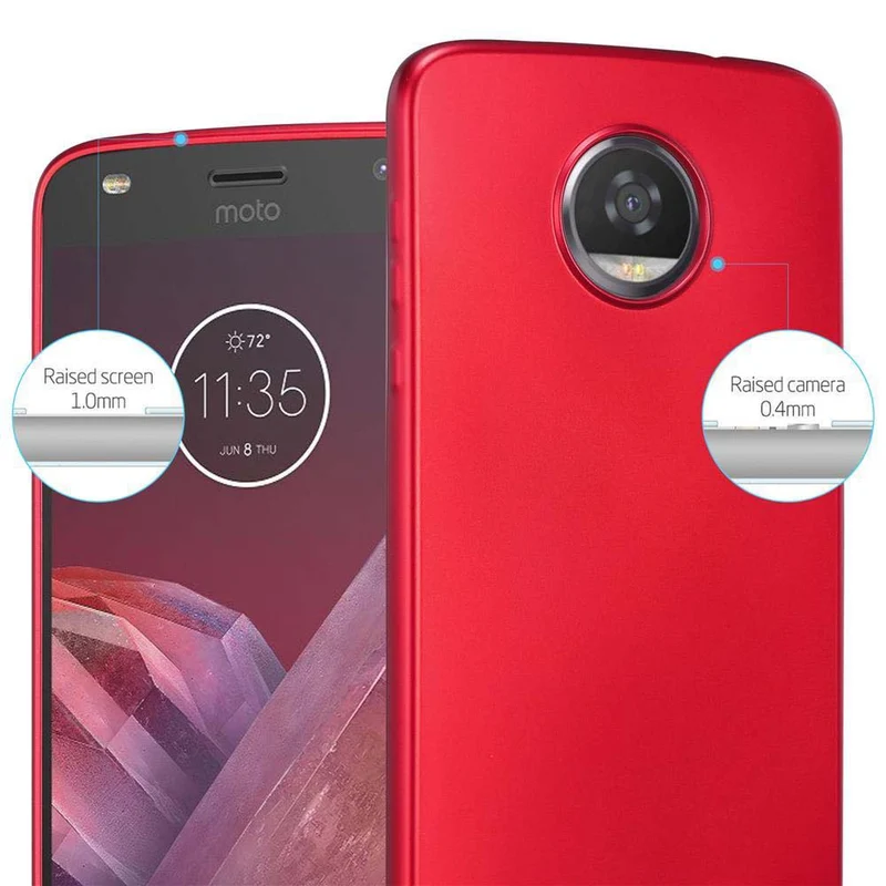 Cadorabo Hülle kompatibel mit Motorola MOTO Z2 Schutzhülle aus flexiblem TPU Silikon