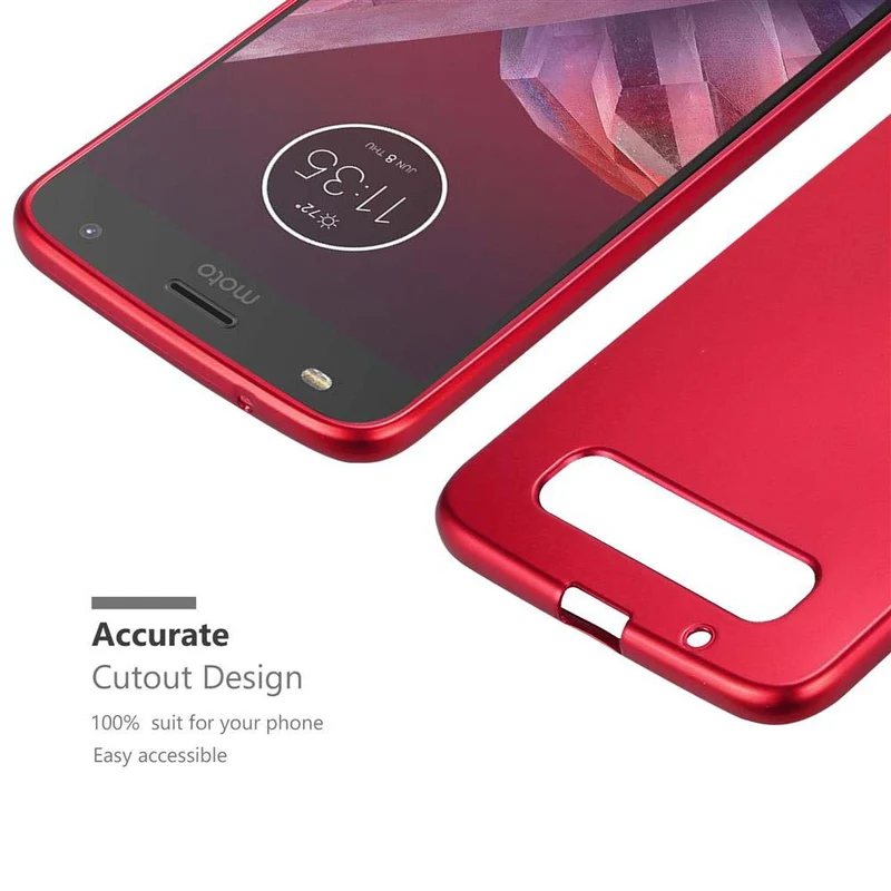 Cadorabo Hülle kompatibel mit Motorola MOTO Z2 Schutzhülle aus flexiblem TPU Silikon