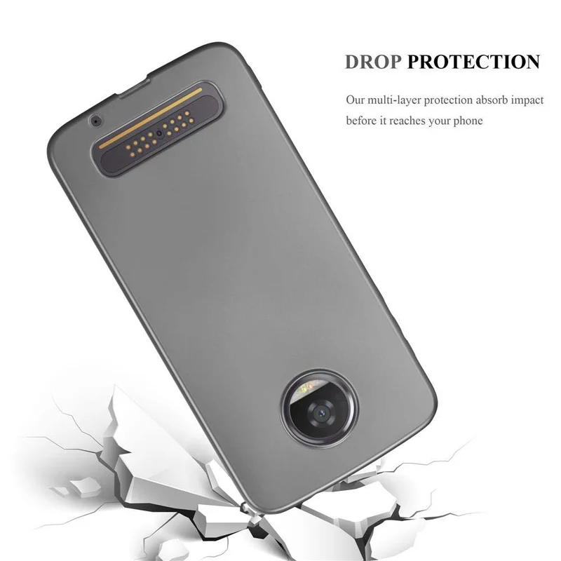 Cadorabo Hülle kompatibel mit Motorola MOTO Z2 Schutzhülle aus flexiblem TPU Silikon