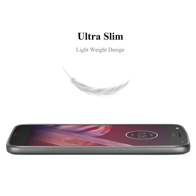 Cadorabo Hülle kompatibel mit Motorola MOTO Z2 Schutzhülle aus flexiblem TPU Silikon