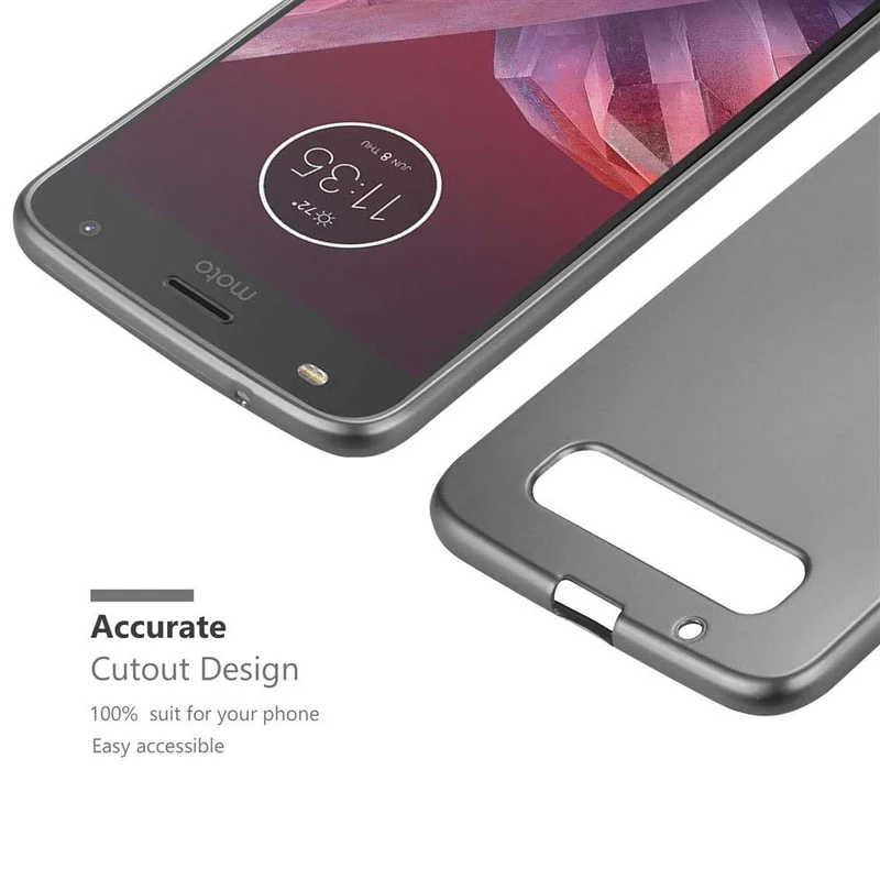 Cadorabo Hülle kompatibel mit Motorola MOTO Z2 Schutzhülle aus flexiblem TPU Silikon