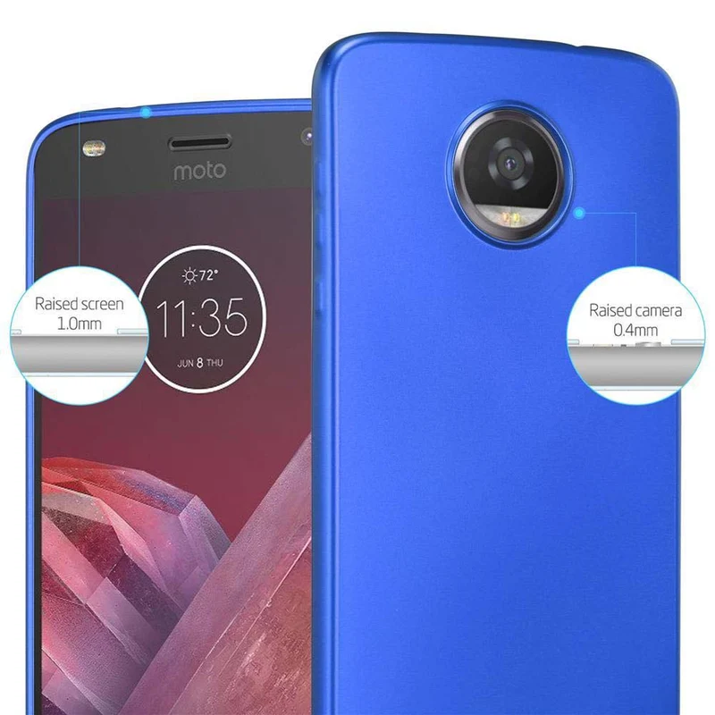 Cadorabo Hülle kompatibel mit Motorola MOTO Z2 Schutzhülle aus flexiblem TPU Silikon
