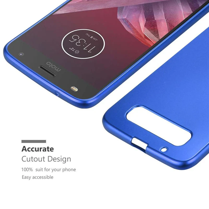 Cadorabo Hülle kompatibel mit Motorola MOTO Z2 Schutzhülle aus flexiblem TPU Silikon