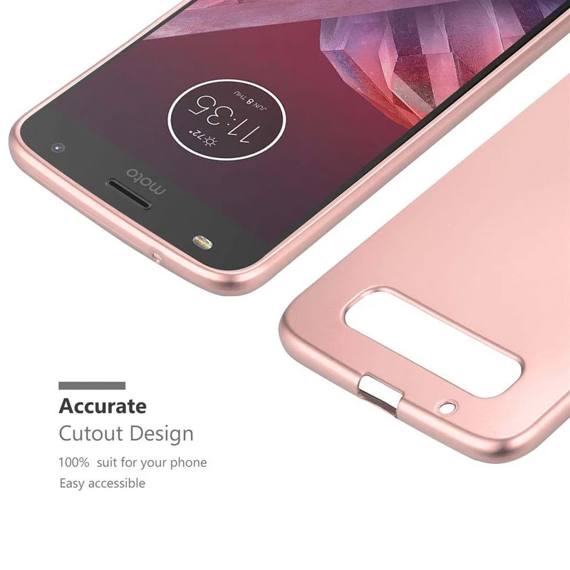 Cadorabo Hülle kompatibel mit Motorola MOTO Z2 Schutzhülle aus flexiblem TPU Silikon
