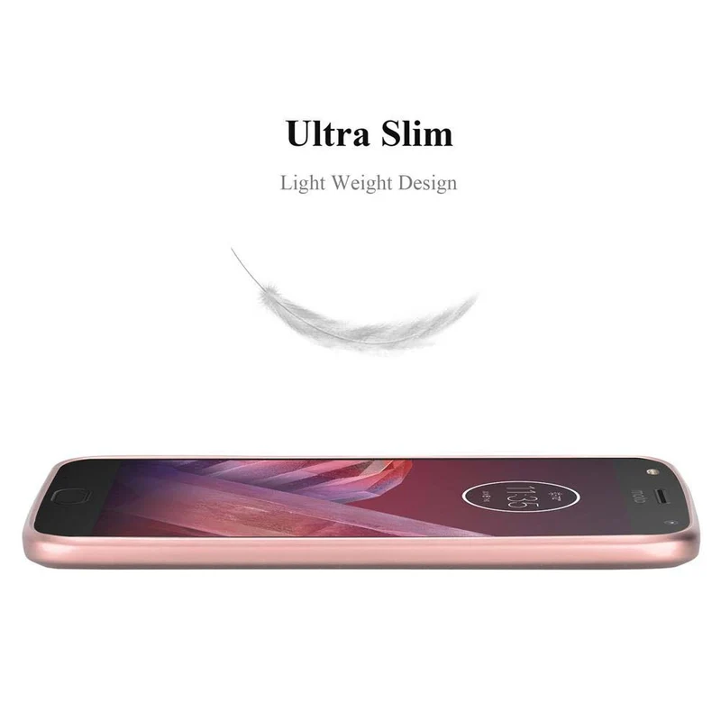 Cadorabo Hülle kompatibel mit Motorola MOTO Z2 Schutzhülle aus flexiblem TPU Silikon