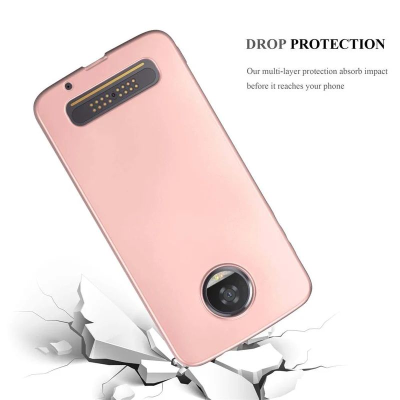 Cadorabo Hülle kompatibel mit Motorola MOTO Z2 Schutzhülle aus flexiblem TPU Silikon
