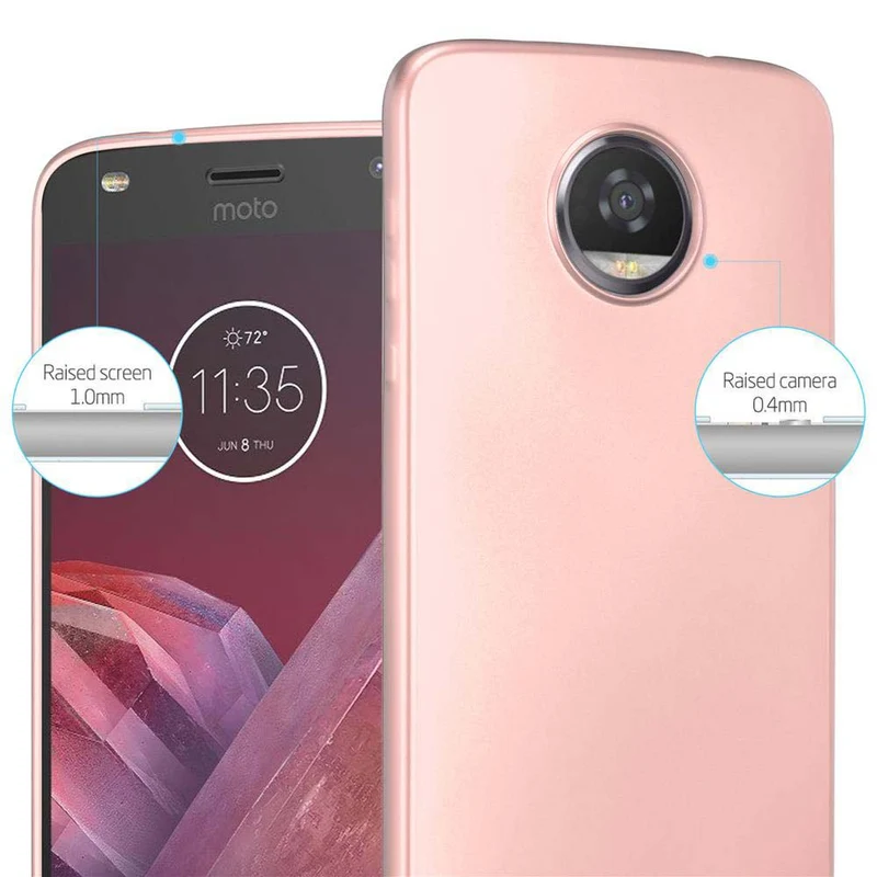 Cadorabo Hülle kompatibel mit Motorola MOTO Z2 Schutzhülle aus flexiblem TPU Silikon