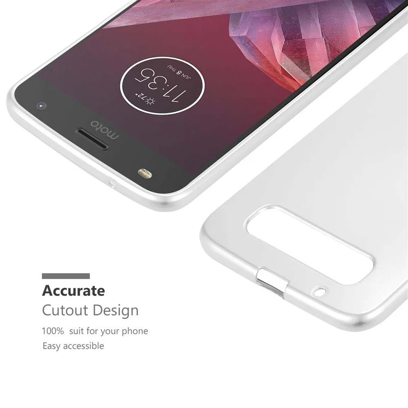 Cadorabo Hülle kompatibel mit Motorola MOTO Z2 Schutzhülle aus flexiblem TPU Silikon